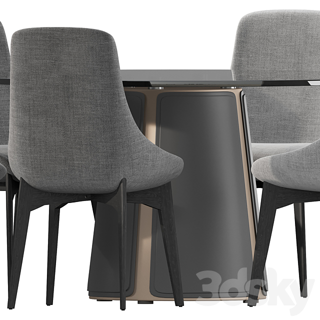 Dining set 5 3DSMax File - thumbnail 4