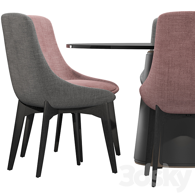 Dining set 5 3DSMax File - thumbnail 5