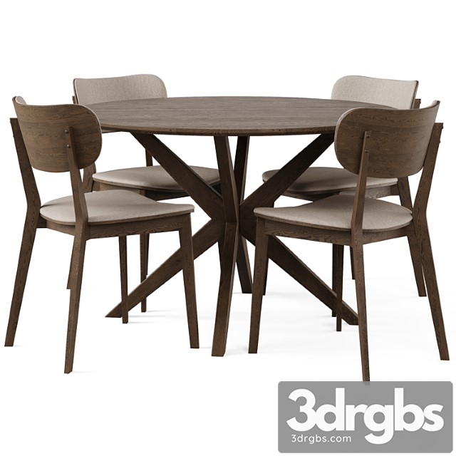 Dining set 5 by rowico home 2 3dsmax Download - thumbnail 1