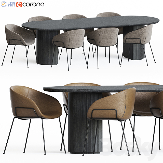 Dining Set 51 3DSMax File - thumbnail 1