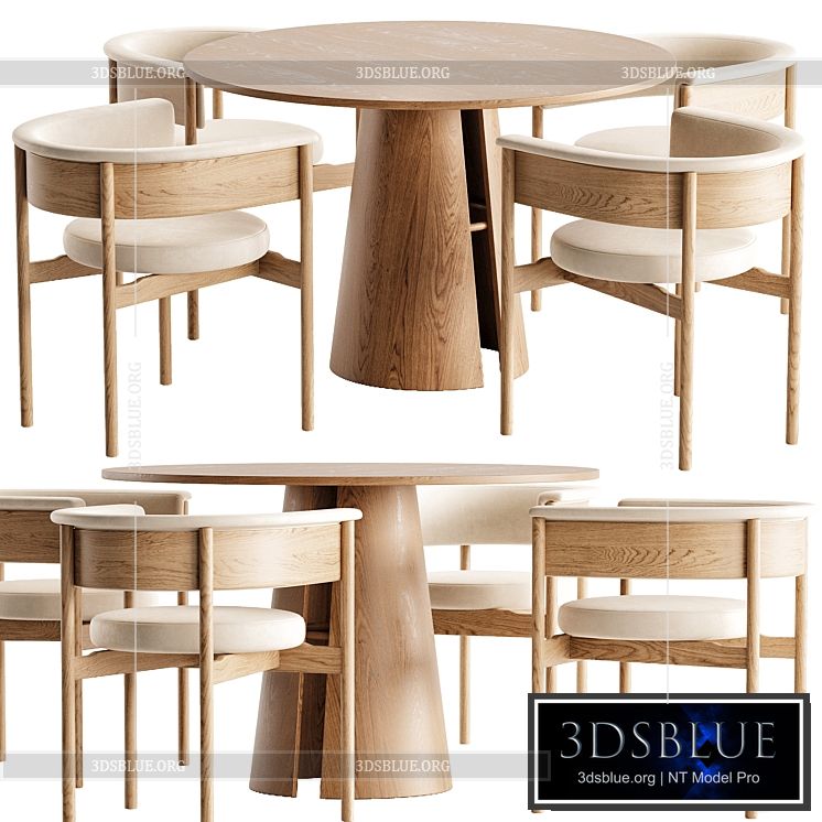 Dining Set 52 3DS Max - thumbnail 3