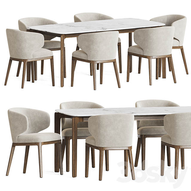 Dining Set 52 3DSMax File - thumbnail 1