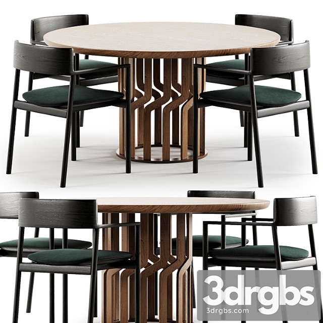 Dining Set 54 1 3dsmax Download - thumbnail 1