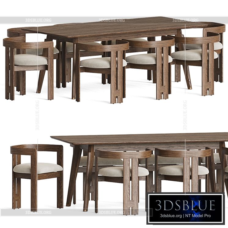 Dining Set 58 3DS Max - thumbnail 3