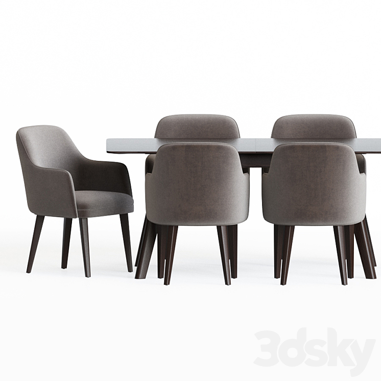 Dining Set 59 3DS Max - thumbnail 2