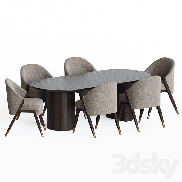 Dining Set 60 3DSMax File - thumbnail 2