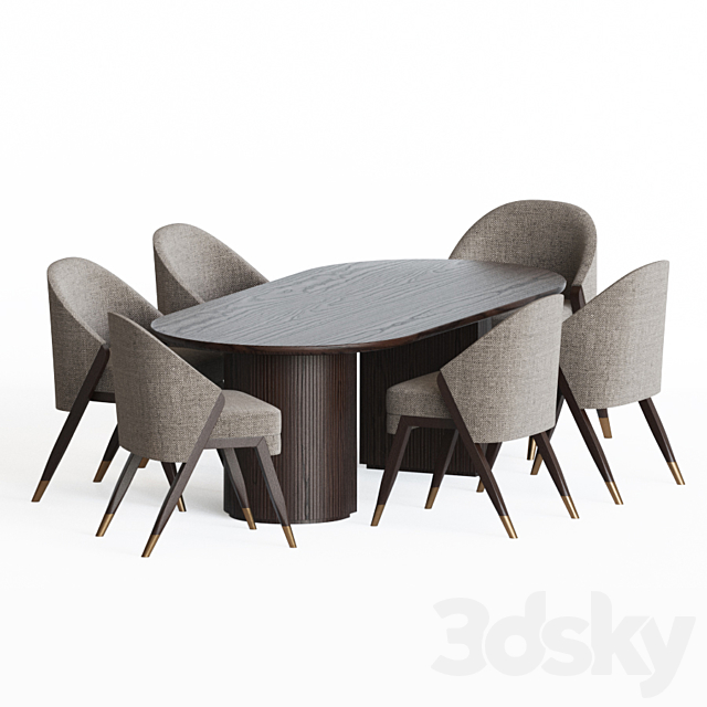 Dining Set 60 3DSMax File - thumbnail 3