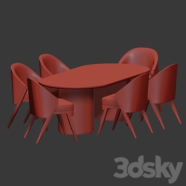 Dining Set 60 3DSMax File - thumbnail 5