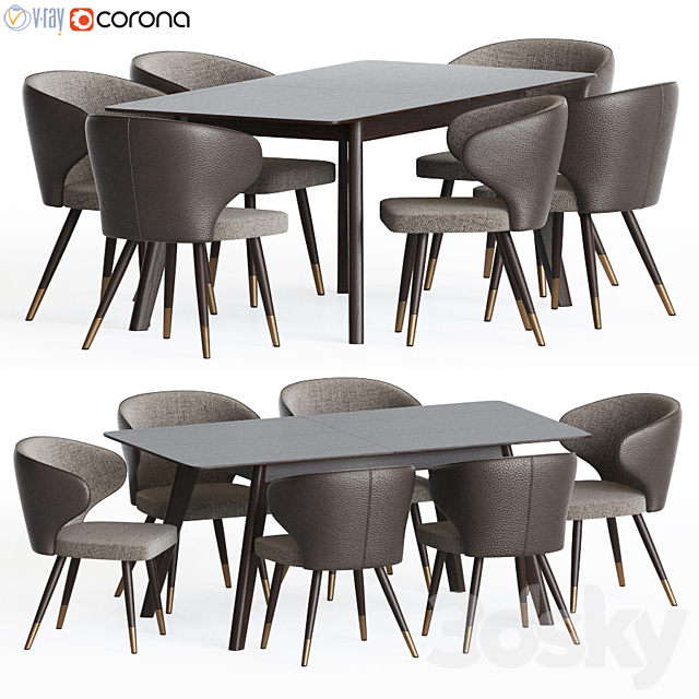 Dining Set 61 3DSMax File - thumbnail 1