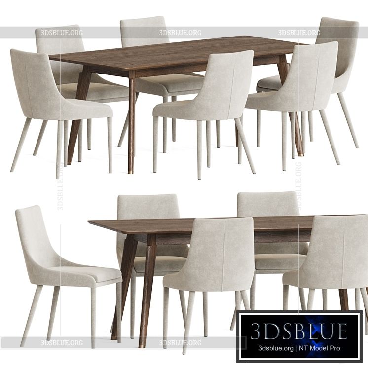 Dining Set 62 3DS Max - thumbnail 3