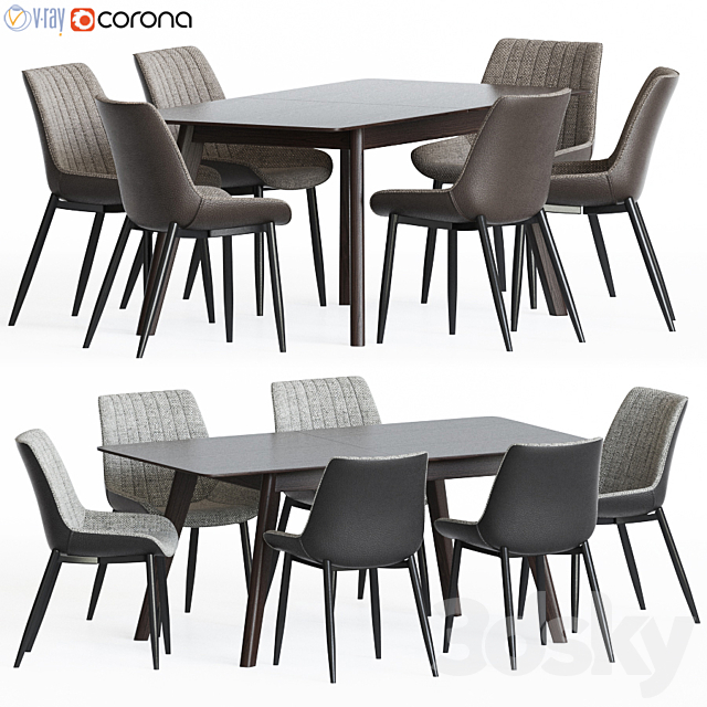 Dining Set 62 3DSMax File - thumbnail 1