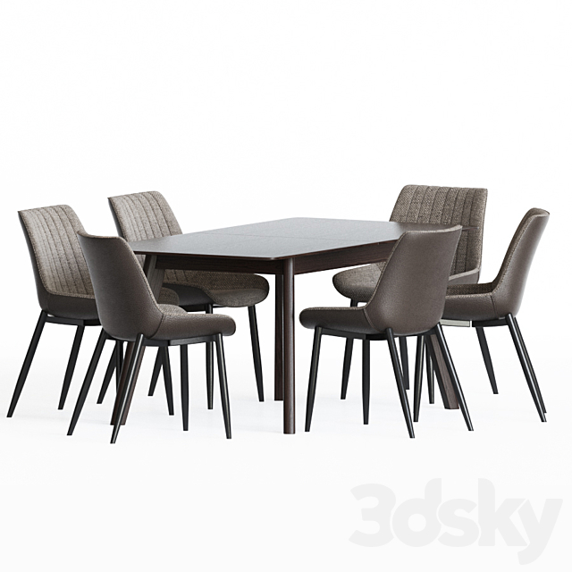 Dining Set 62 3DSMax File - thumbnail 2