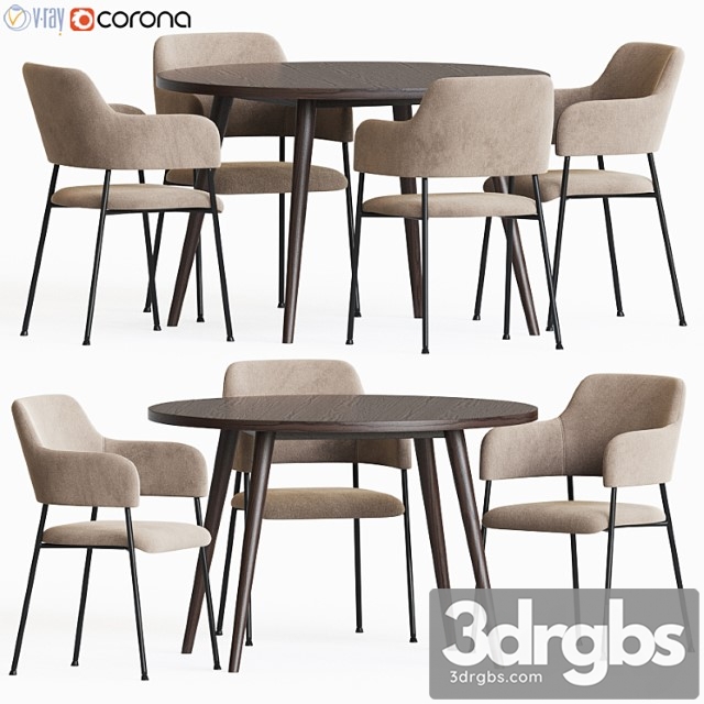 Dining Set 66 3dsmax Download - thumbnail 1