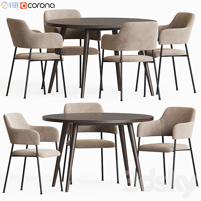 Dining Set 66 3DSMax File - thumbnail 1