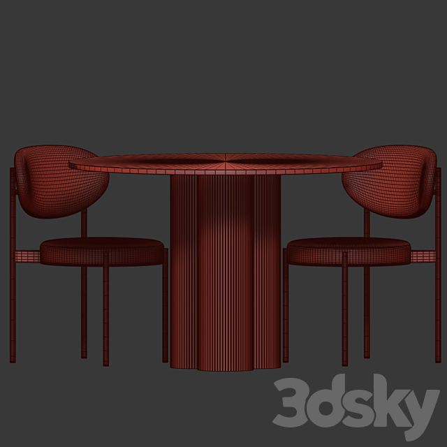 Dining Set 69 3DSMax File - thumbnail 4