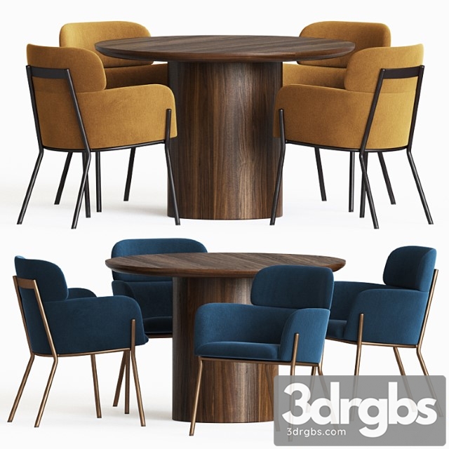 Dining set 72 2 3dsmax Download - thumbnail 1