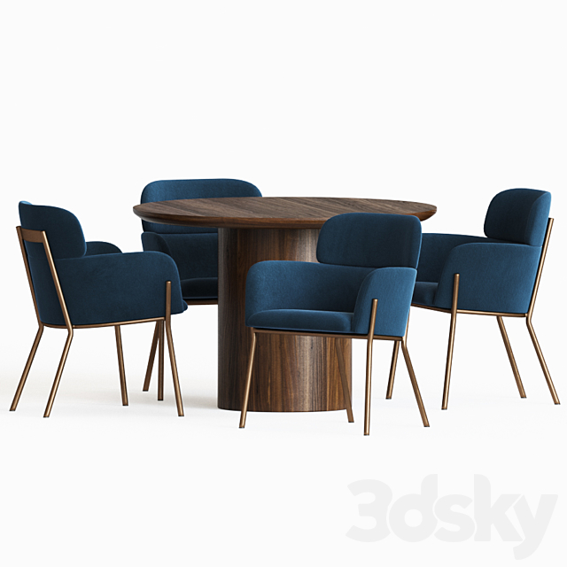 Dining Set 72 3DSMax File - thumbnail 2