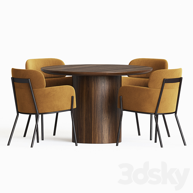 Dining Set 72 3DSMax File - thumbnail 3