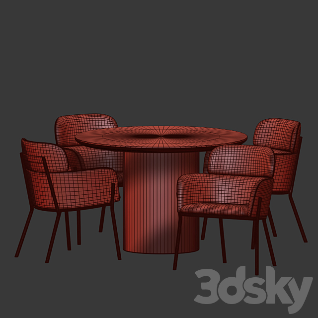 Dining Set 72 3DSMax File - thumbnail 5