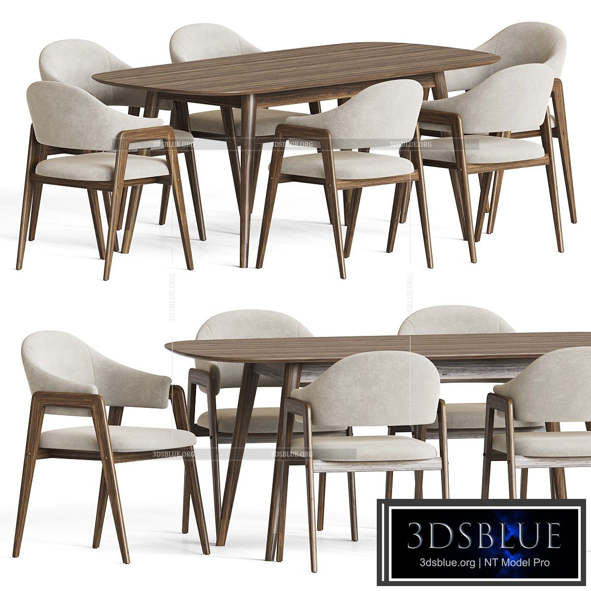 Dining Set 73 3DS Max - thumbnail 3