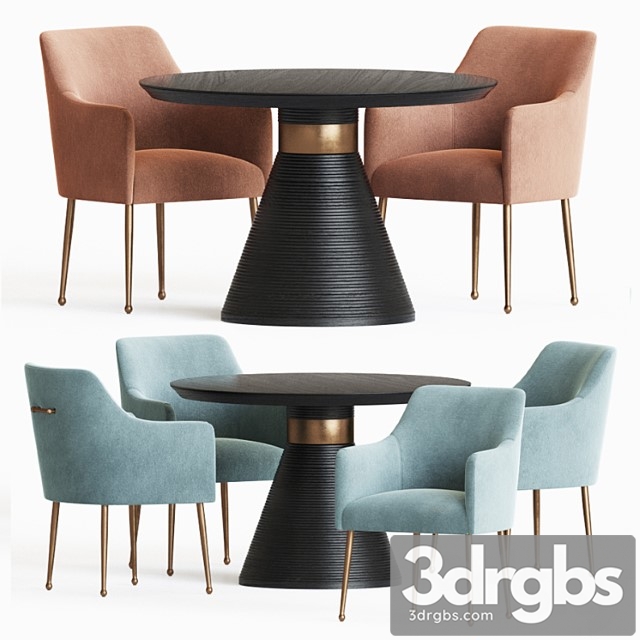 Dining set 74 2 3dsmax Download - thumbnail 1