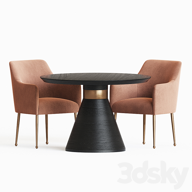 Dining Set 74 3DSMax File - thumbnail 2