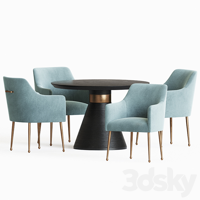 Dining Set 74 3DSMax File - thumbnail 3