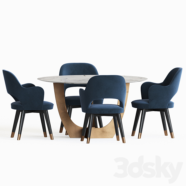 Dining Set 76 3DSMax File - thumbnail 2