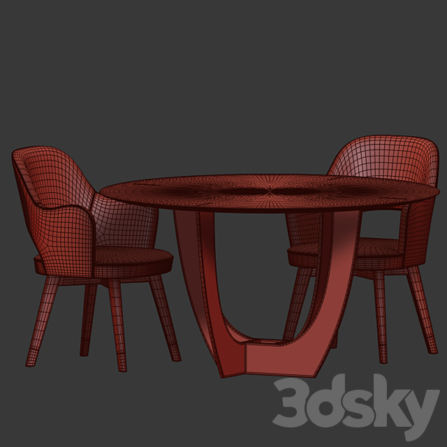 Dining Set 76 3DSMax File - thumbnail 5