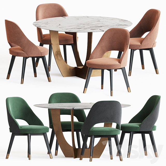 Dining Set 77 3DSMax File - thumbnail 1