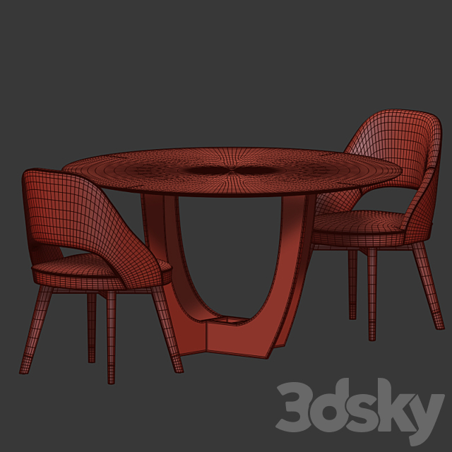 Dining Set 77 3DSMax File - thumbnail 4