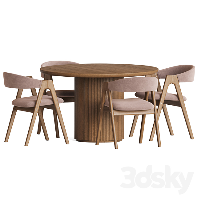 Dining Set 78 3DSMax File - thumbnail 2