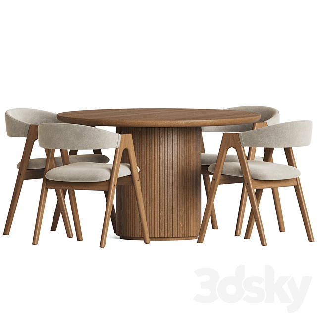 Dining Set 78 3DSMax File - thumbnail 3