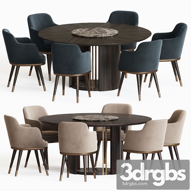 Dining set 79 2 3dsmax Download - thumbnail 1