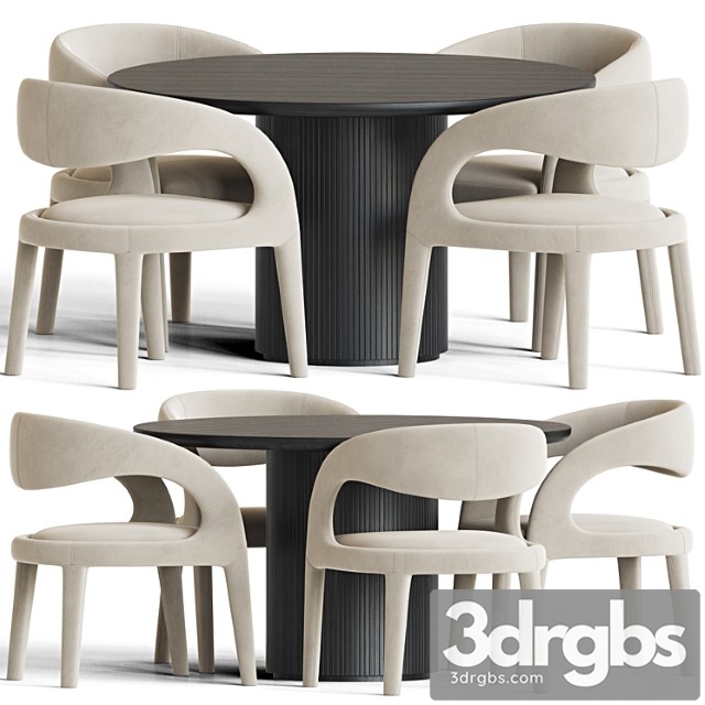 Dining Set 97 3dsmax Download - thumbnail 1