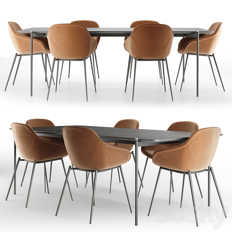 Dining set BoConcept 3DS Max - thumbnail 1