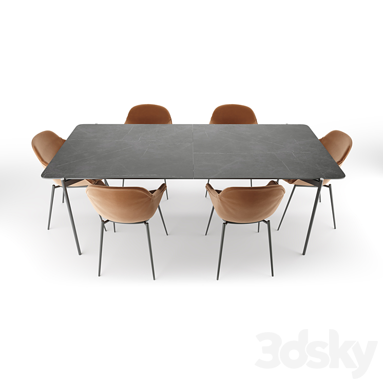 Dining set BoConcept 3DS Max - thumbnail 2