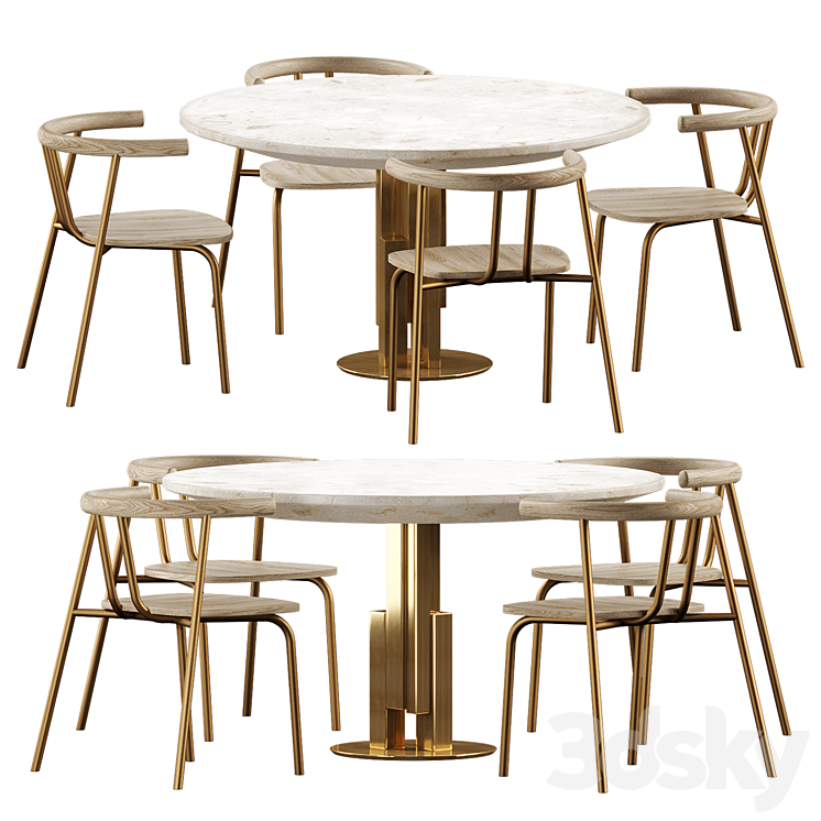 Dining set by Archinect 3DS Max - thumbnail 1