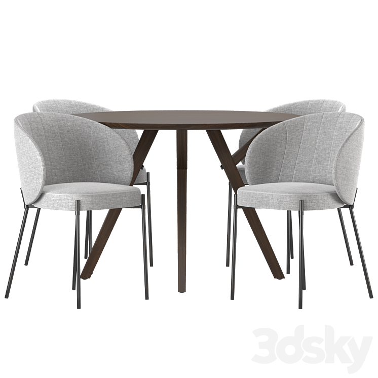 Dining set by Domstore 3DS Max - thumbnail 2