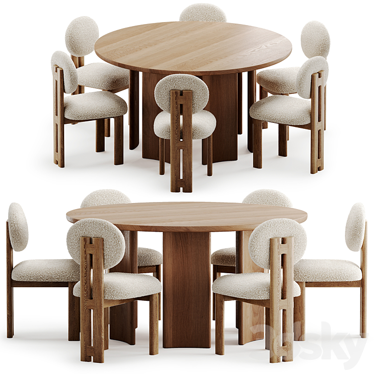 Dining set by Forom 3DS Max Model - thumbnail 2