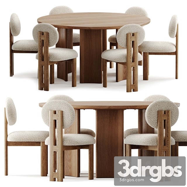 Dining Set By Forom 3dsmax Download - thumbnail 1