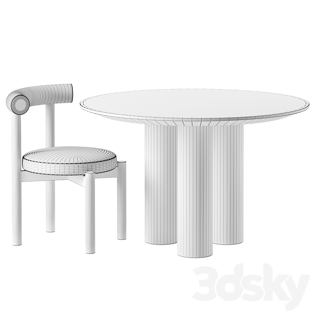 Dining set by Lulu and Georgia 3DSMax File - thumbnail 2