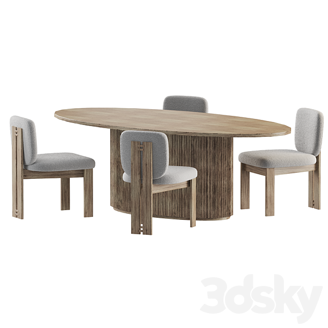 Dining set by LuluandGeorgia 3DSMax File - thumbnail 2