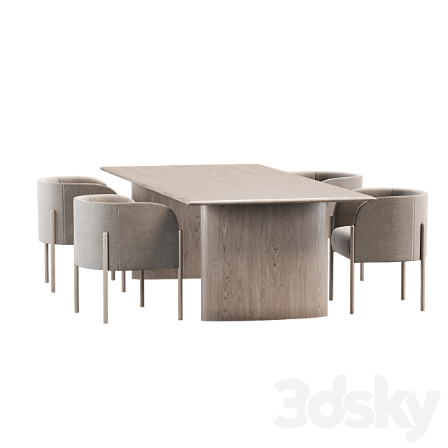 Dining set by MGBhome 3DSMax File - thumbnail 2