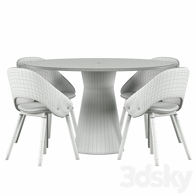 Dining set by Offecct 3DSMax File - thumbnail 2