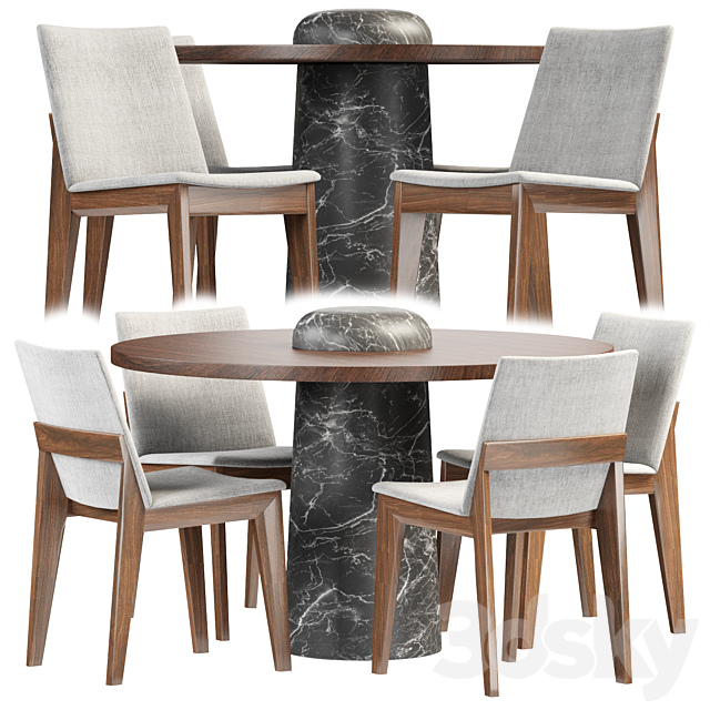 Dining set by Scandinaviandesigns 3DSMax File - thumbnail 1