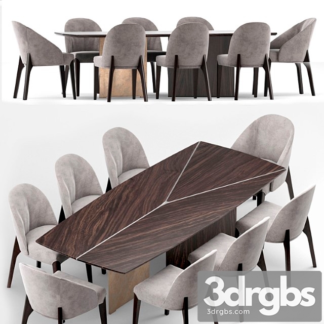 Dining Set Epsilon Arketipo 3dsmax Download - thumbnail 1