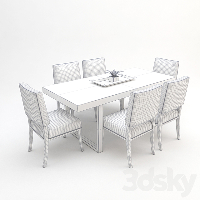 Dining set of Lexington _ Lexington’s dining set 3DSMax File - thumbnail 3