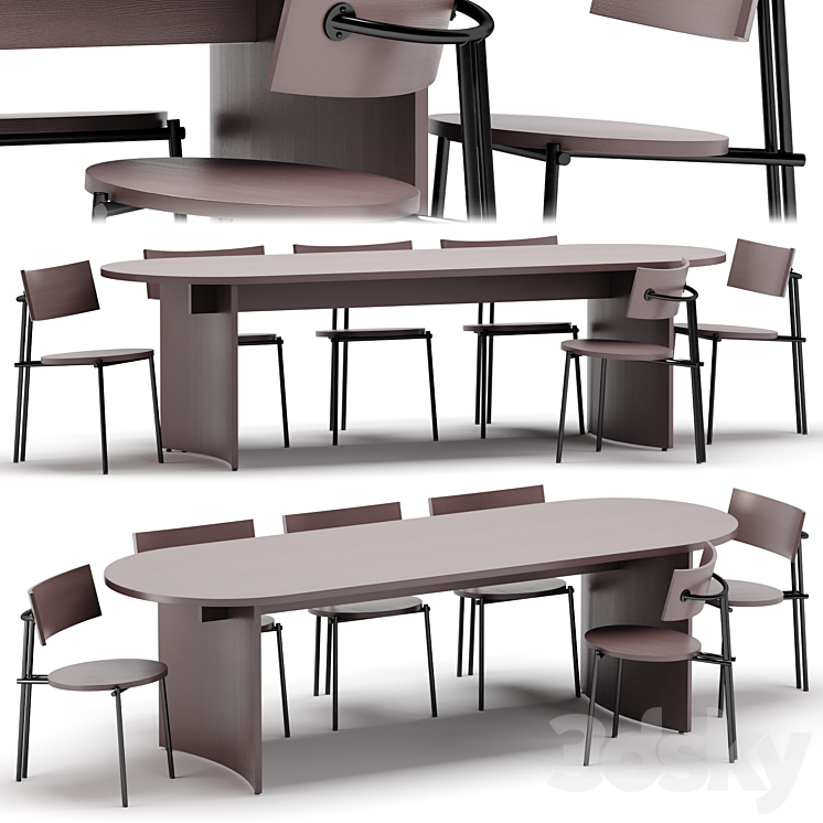 Dining set – Tamo 3DS Max Model - thumbnail 1