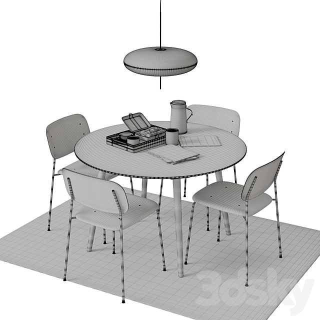 Dining Set_01 3DSMax File - thumbnail 3